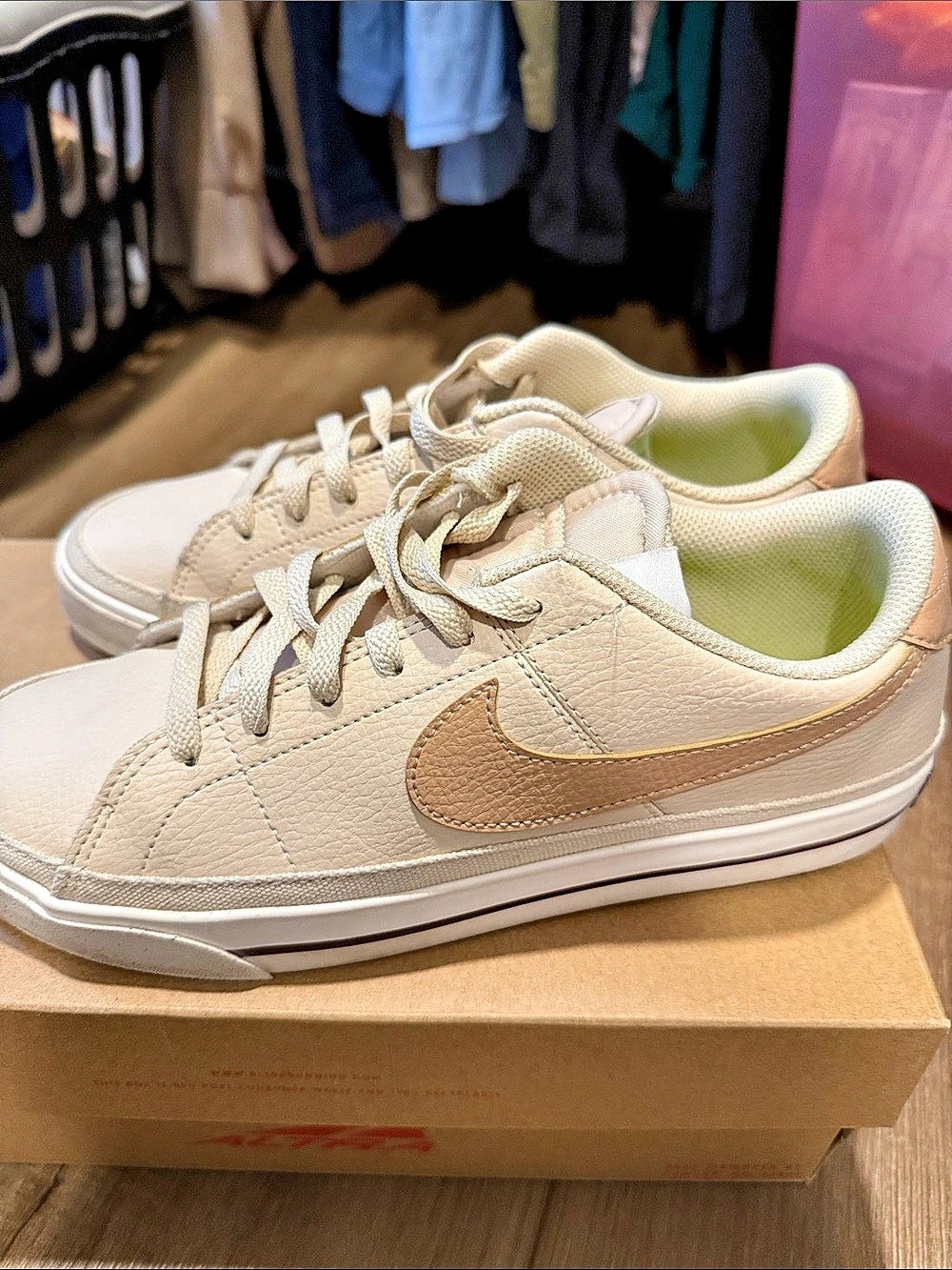 Nike Court Legacy Next Nature Sand Drift Bronzine Sneakers Cream & Brown US 8.5